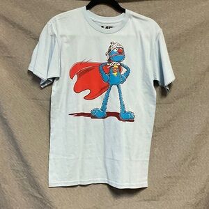 Light Blue Superhero Graphic Tee
